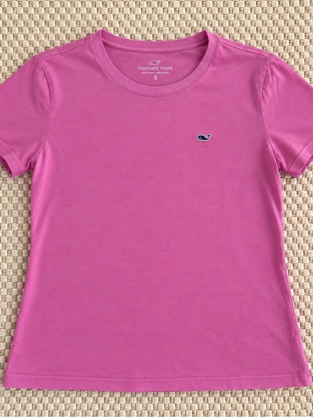 Vineyard Vines Pink Whale Logo Short Sleeve T-Shirt Size S